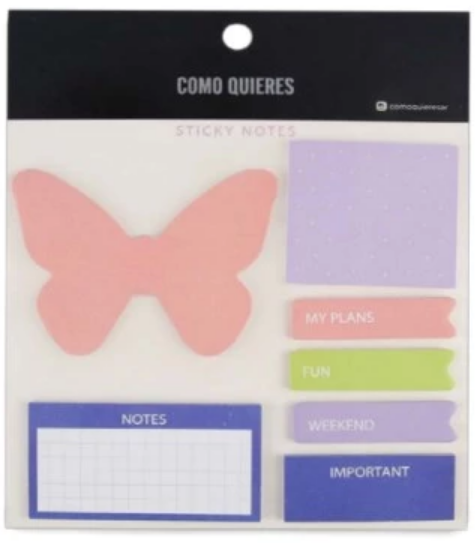 SET OFICINA MOOVING STICKY NOTES COMO QUIERES PASTEL (L232902)