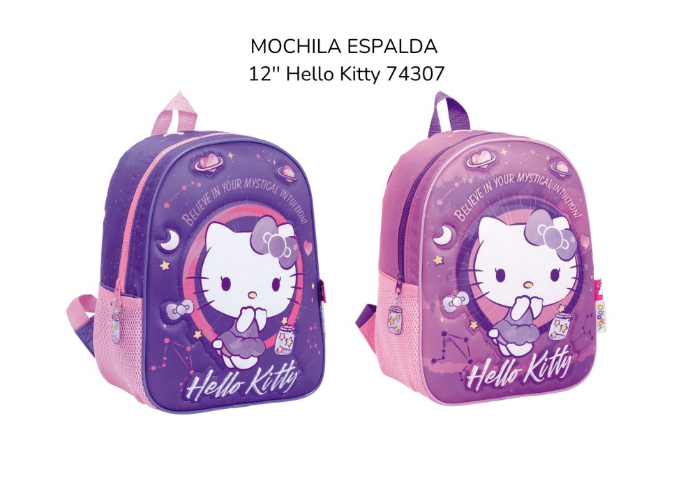 MOCHILA 12&quot; WABRO HELLO KITTY JARDIN ESPALDA (L25453)