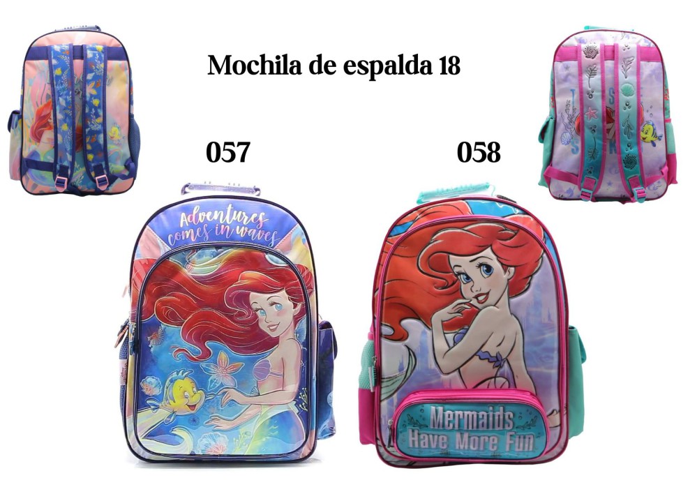 MOCHILA 18&quot; CRESKO SIRENITA JARDIN ESPALDA (L25479)