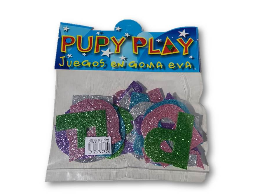 DIDACTICO GOMA EVA PLAY GLITTER LETRAS (L323230)