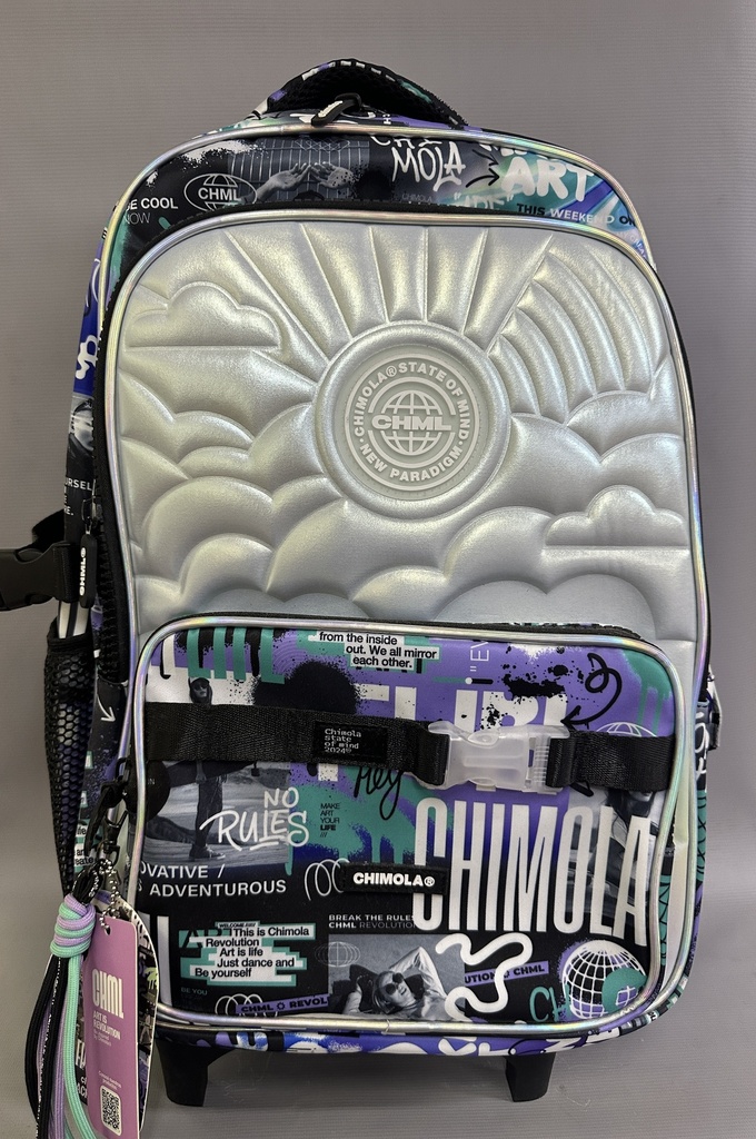 MOCHILA 18&quot; CHIMOLA TRAMA CRISTAL ESPALDA(L270250)