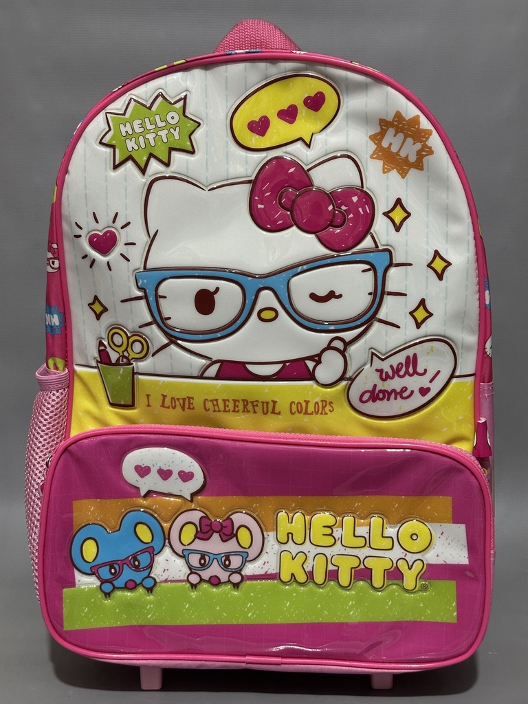 MOCHILA CARRO 16&quot; WABRO HELLO KITTY (L25466)