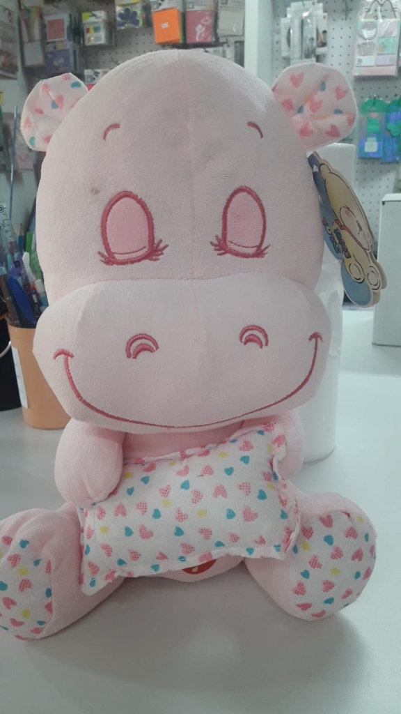 PELUCHE HIPOPOTAMO CON ALMOHADA Y SONAJERO (J100970)