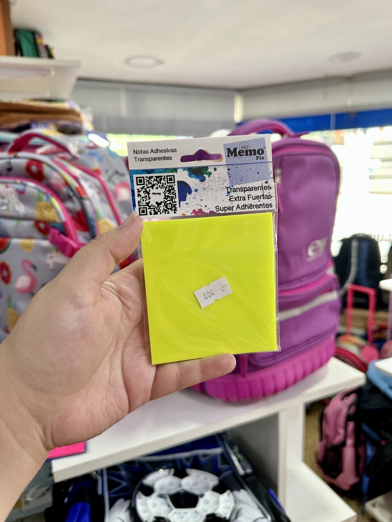 MEMO FIX TRANSPARENTE NEON (M804N)