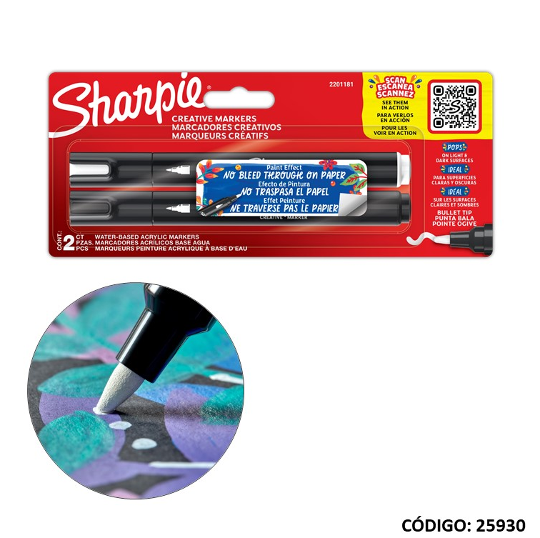 MARCADOR SHARPIE ACRYLIC CREATIVE X2 (L2593000)