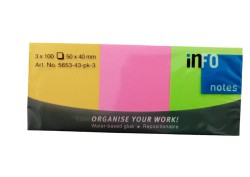 STICK NOTAS INFO FLUO 50X40X100hjs. (L26303)