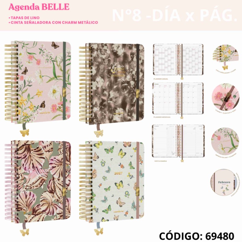AGENDA 2027 FW N8 DIA POR PAGINA ESPIRAL BELLE (L69480)
