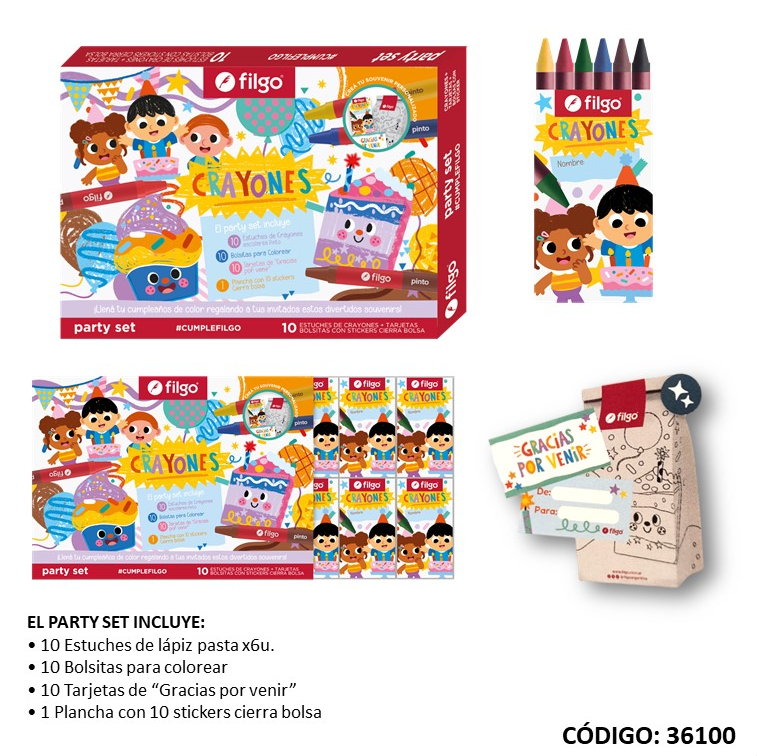 SET PARTY FILGO LAPIZ/PASTA (L361000)