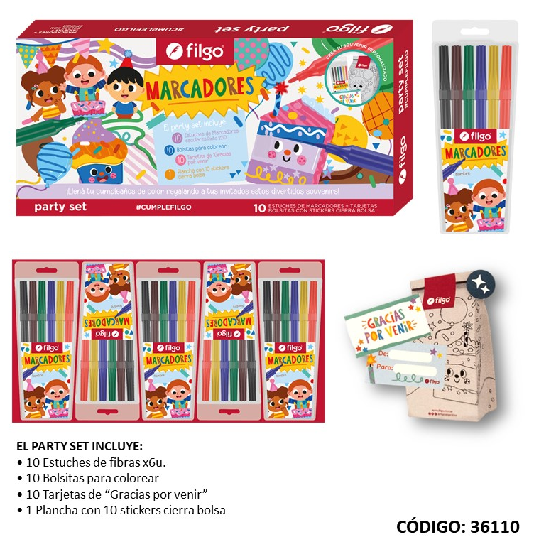 SET PARTY FILGO FIBRA PINTO (L361100)