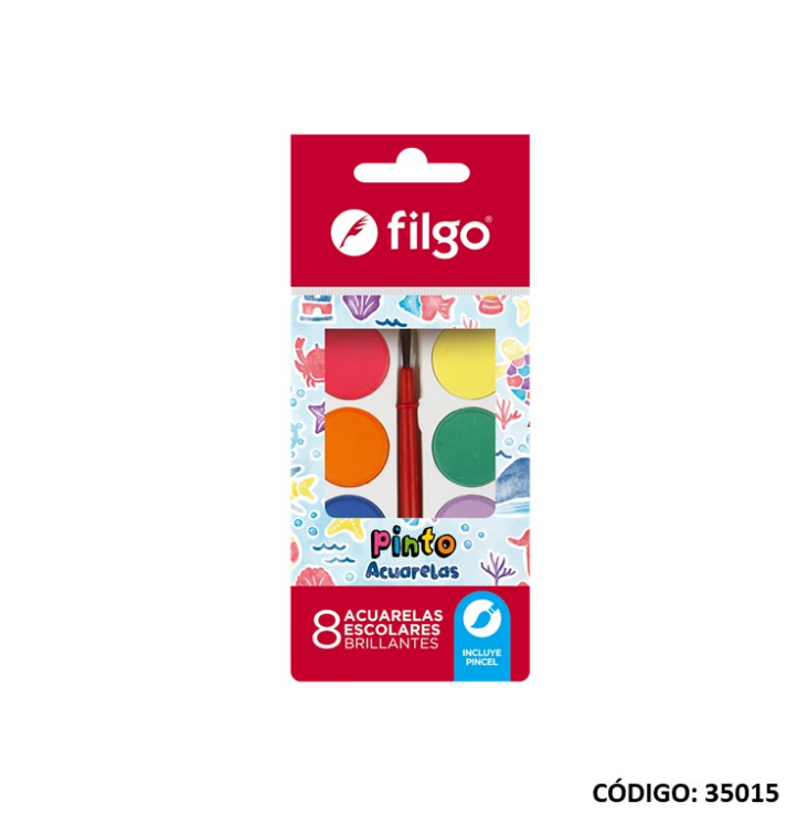 ACUARELA FILGO PINTO X8 COLORES (L35015)