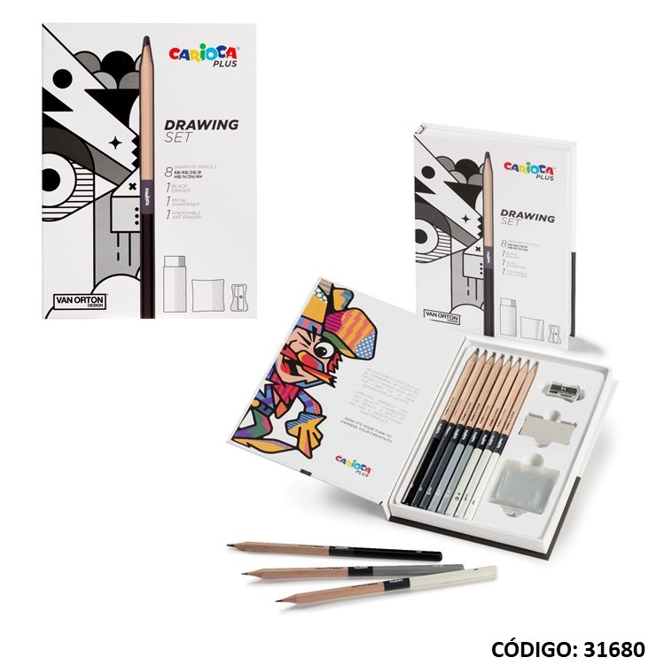 LAPIZ GRAFITO CARIOCA ARTISTICO PREMIUM X8 COLORES (L 31680)