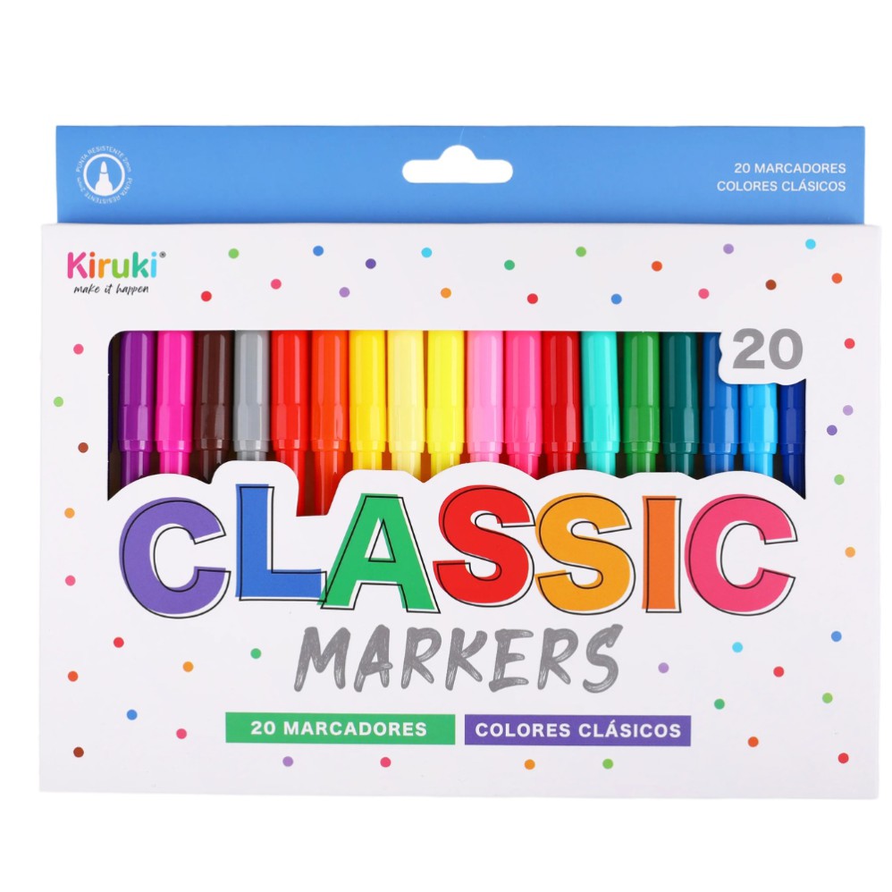 MARCADOR KIRUKI CLASSIC X20 COLORES (L279900)