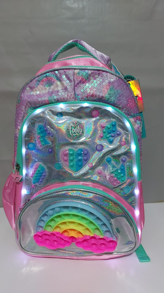 MOCHILA 18&quot; FOOTY RAINBOW POP IT ESPALDA(L27942)