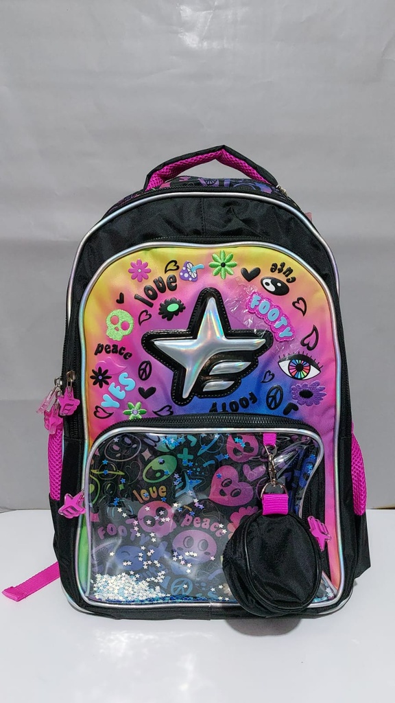 MOCHILA 18&quot; FOOTY HOLOGRAMA STAR ESPALDA(L27946)