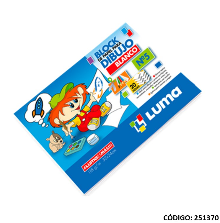 BLOCK 5 DIBUJO BLANCO LUMA X20hjs. (L251370)
