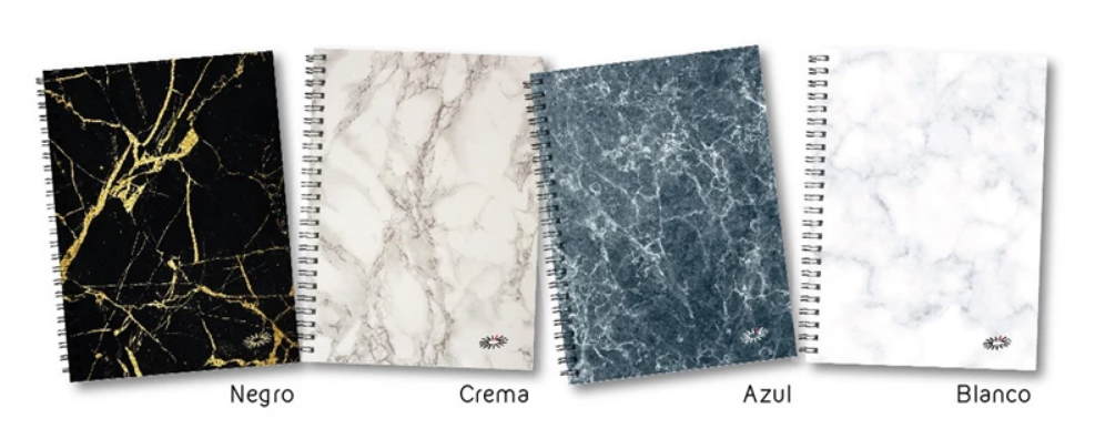 AGENDA 2026 ARWEN N6 10X15 DOS DIAS POR PAGINA ESPIRALADA MARMOL (L7032)