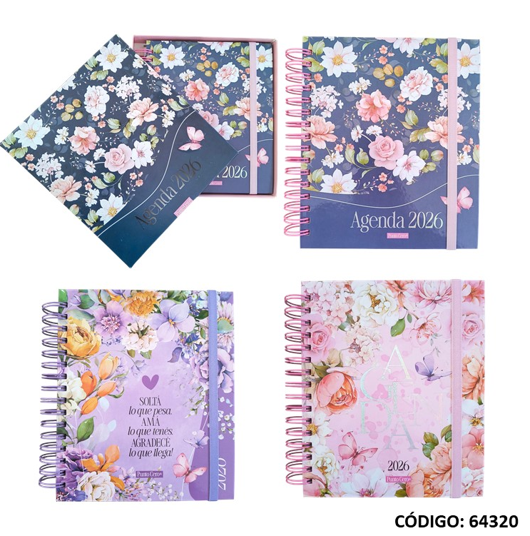 AGENDA 2026 PUNTO CERO N8 2 DIA POR PAGINA ESPIRALADA PREMIUM (L64320)