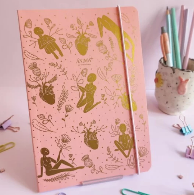 CUADERNO A5 ANIMA ENCUADERNADO CON STICKER QR + LISO (L124000)