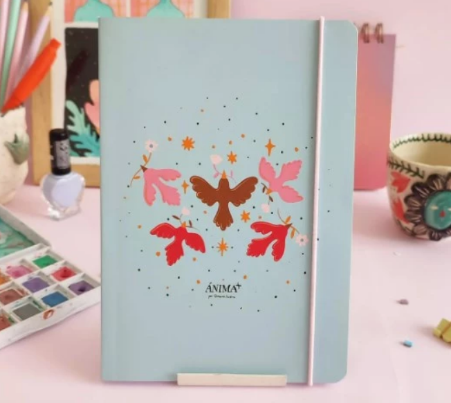 CUADERNO A5 ANIMA ENCUADERNADO CON STICKER QR + PUNTEADO VUELOS (L124002)