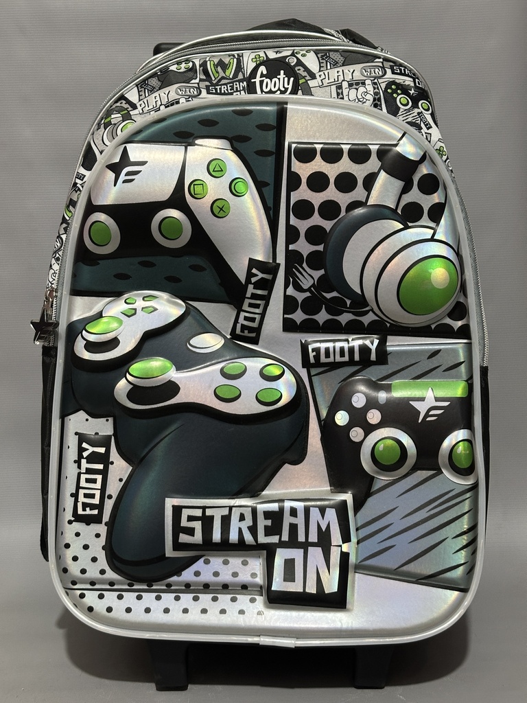 MOCHILA CARRO 18&quot; FOOTY JOYSTICK CON LUZ (L147070)