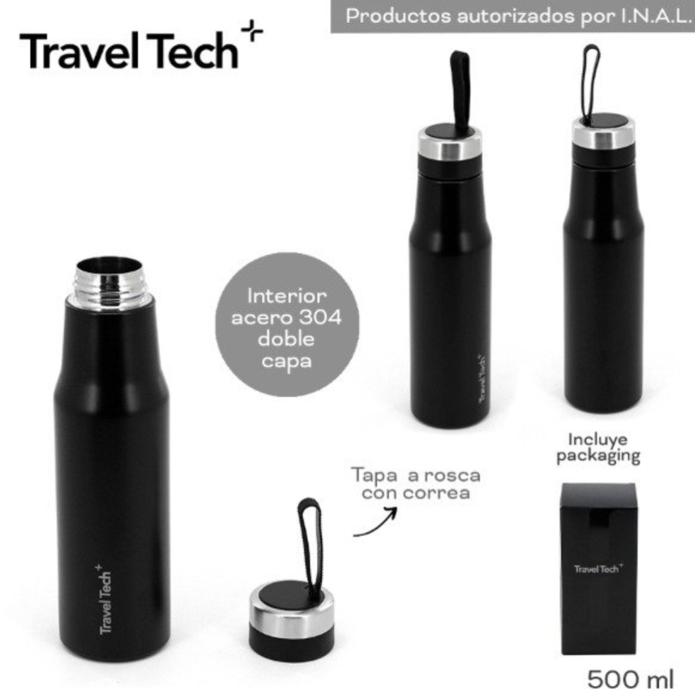 BOTELLA TRAVEL METAL 500ml. (R30641)