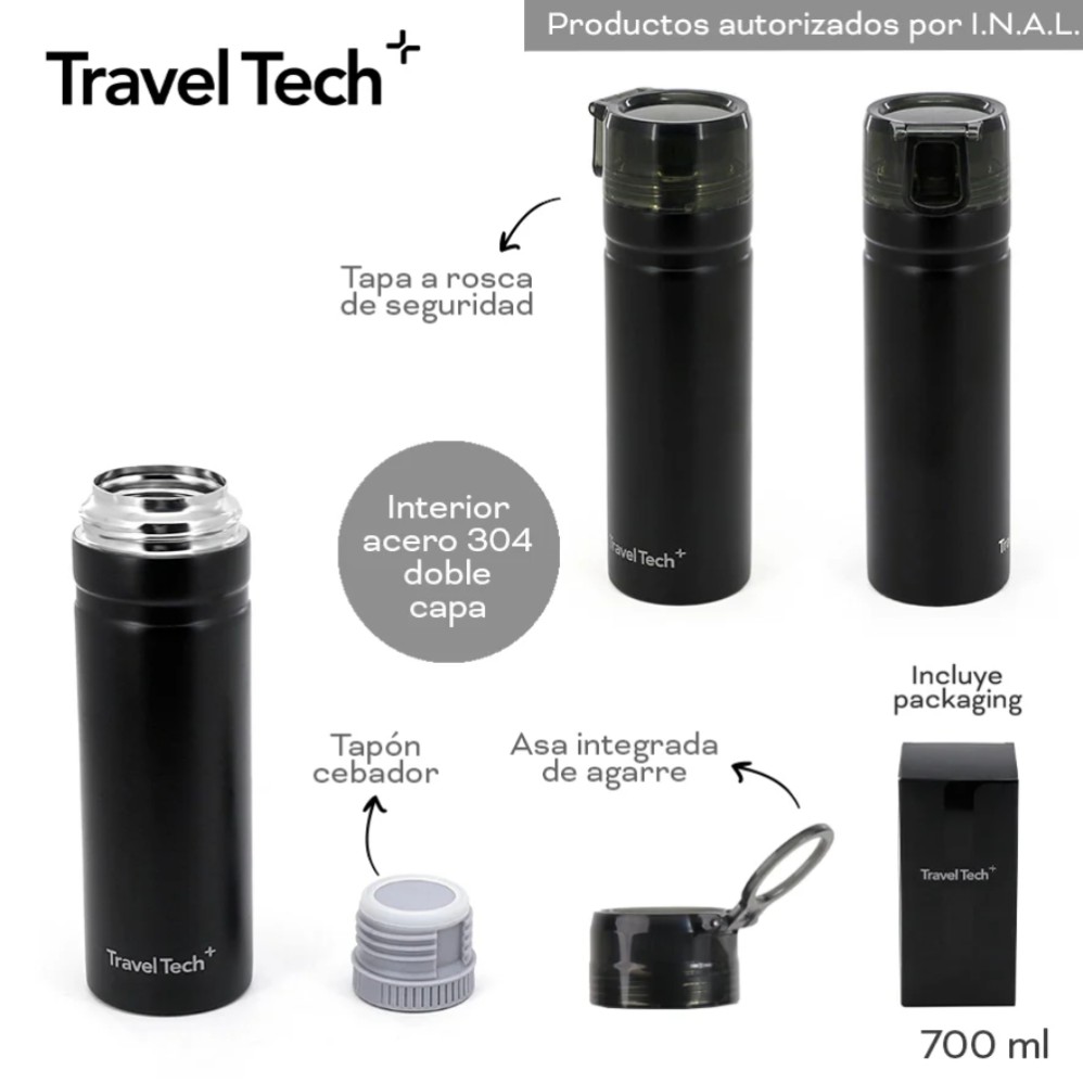 BOTELLA TRAVEL METAL 700ml. (R30639)