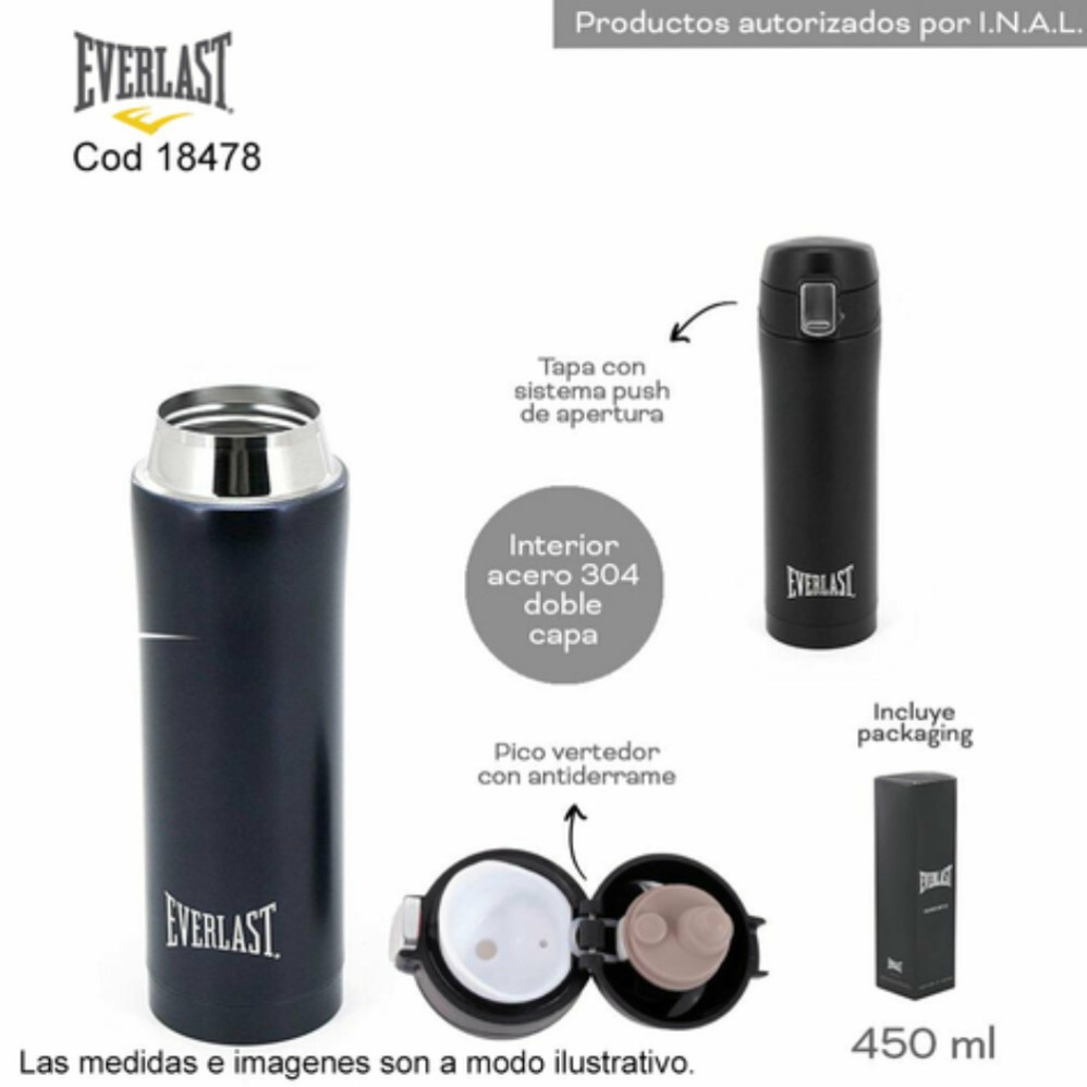 BOTELLA EVERLAST 450ml. ACERO (R30422)