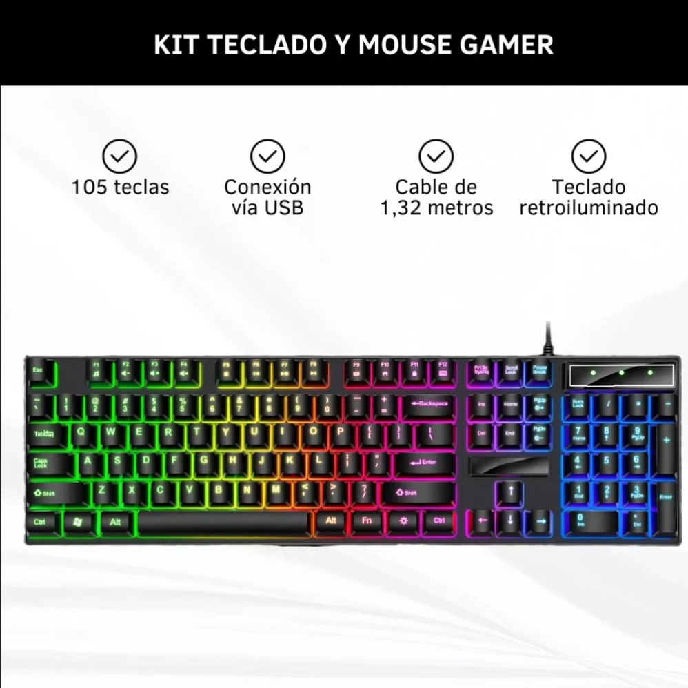 TECLADO DXCOMBXTM96 + MOUSE (L30893)