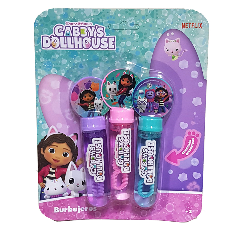 BURBUJERO GABBY DOLLHOUSE X3 UNIDADES (G55398)