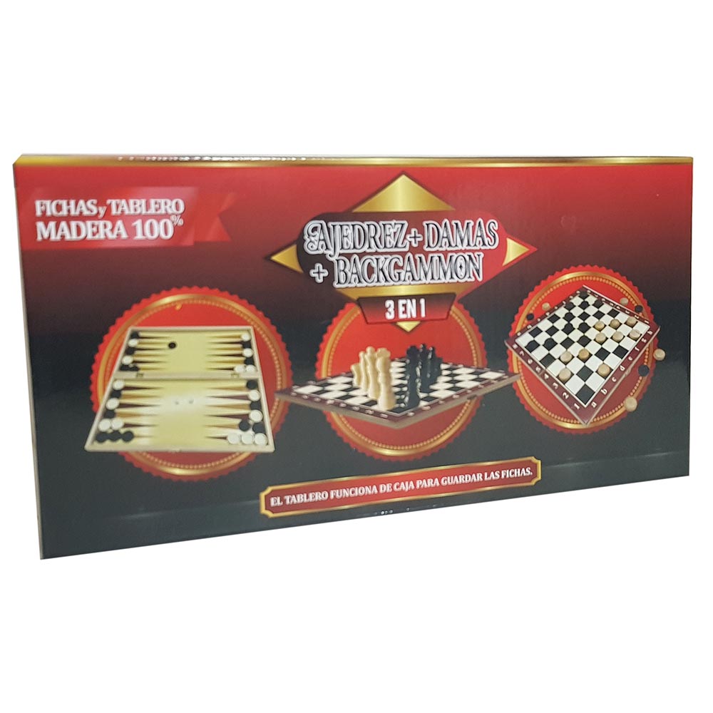JUEGO AJEDREZ/DAMAS Y BACKGAMMON (G8010254)