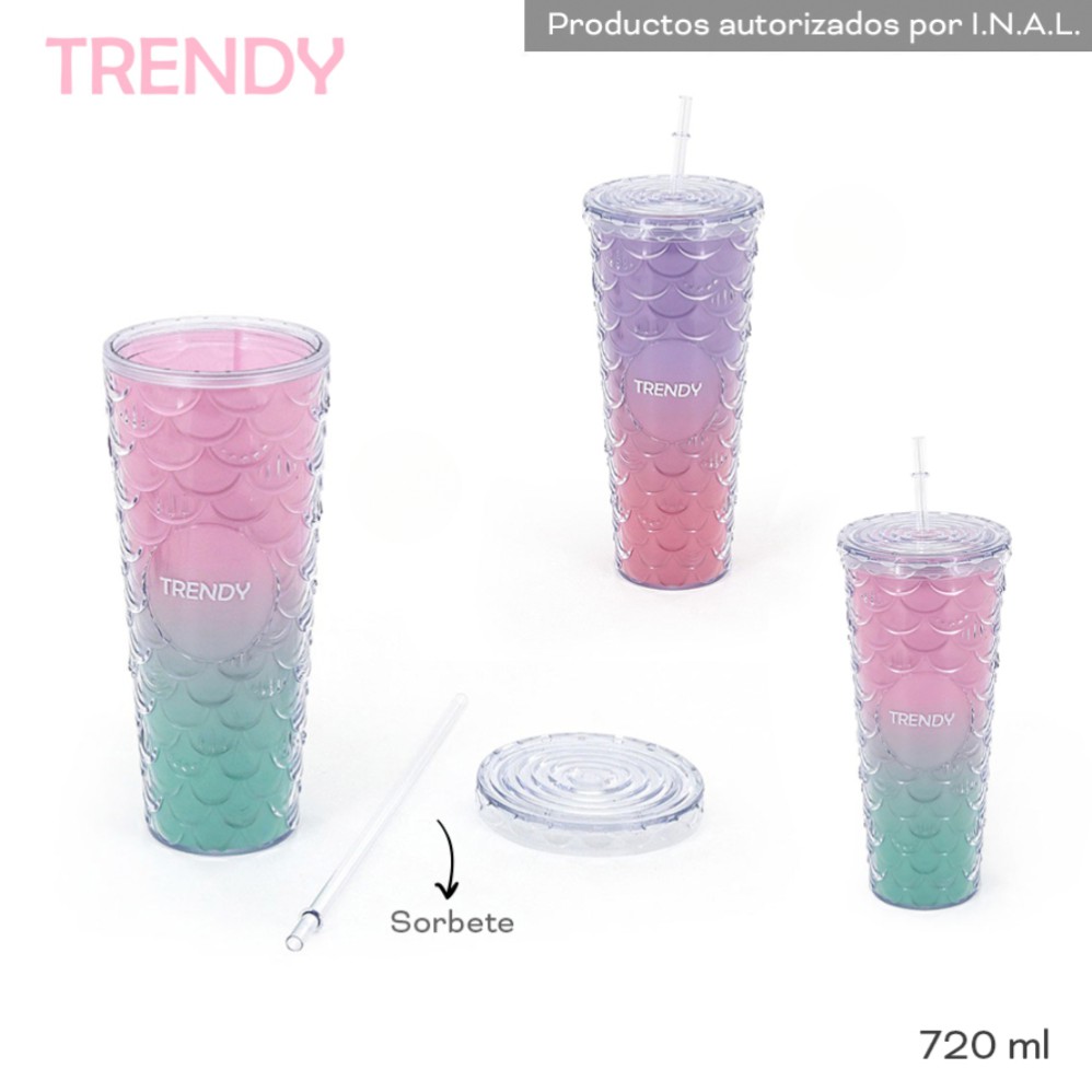 VASO TRENDY 720ml. PLASTICO (R31110)