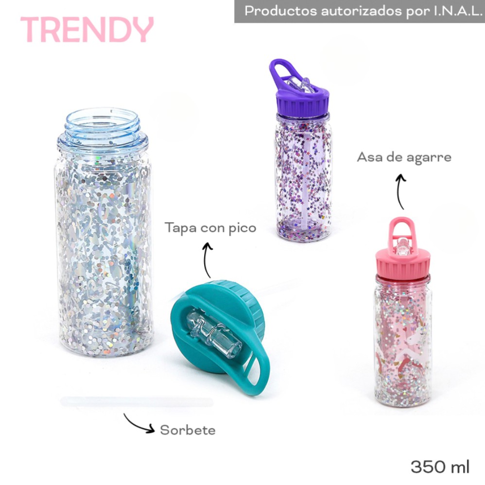 BOTELLA TRENDY 350ml. PLASTICO (R31112)