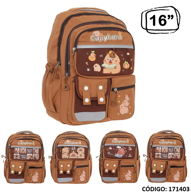 MOCHILA 16&quot; OWEN CAPYBARA (L171403)