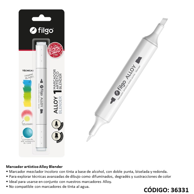 MARCADOR FILGO 2 PUNTAS BLENDER ALLOY (L36331)