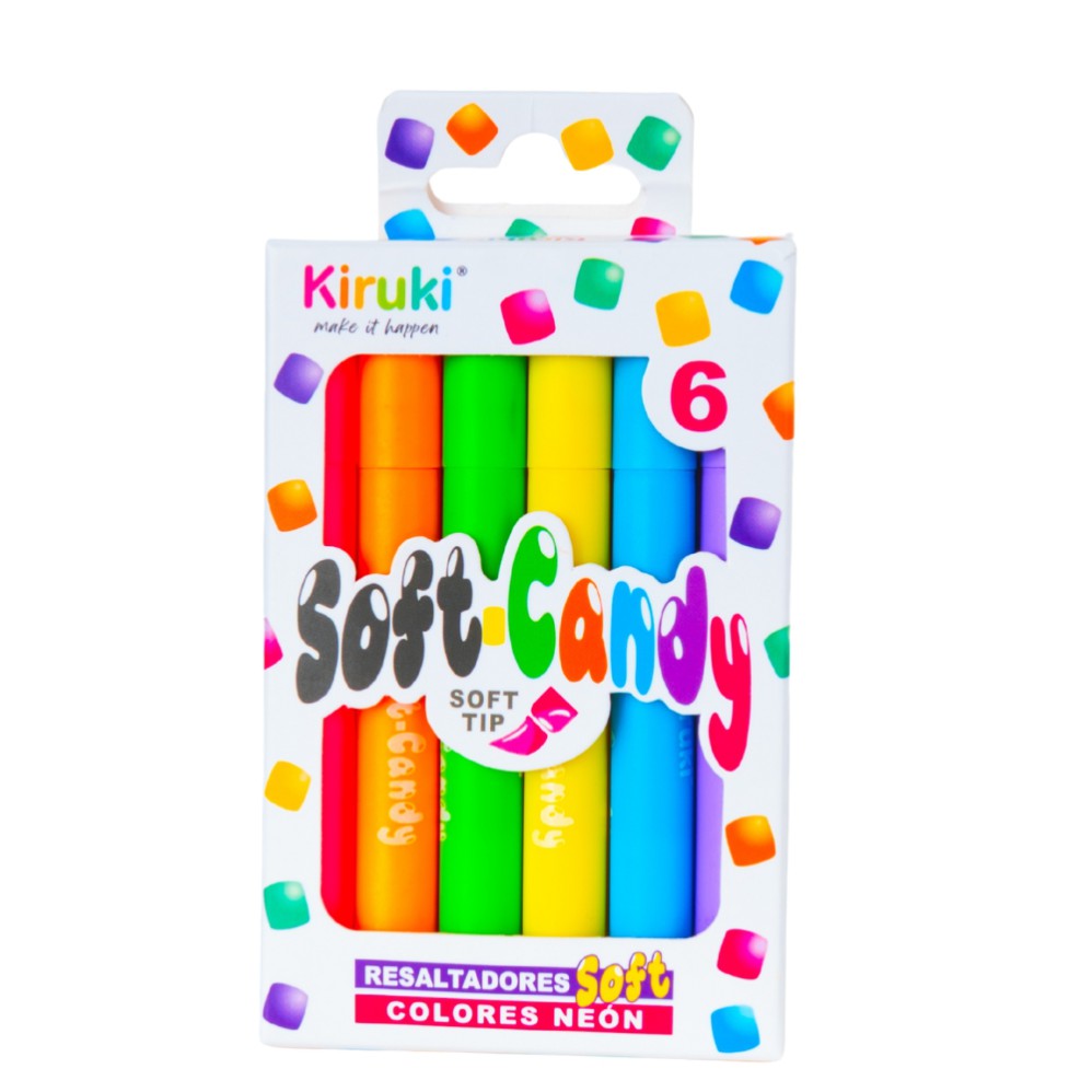 RESALTADOR KIRUKI CANDY X6 COLORES NEON (L31716)