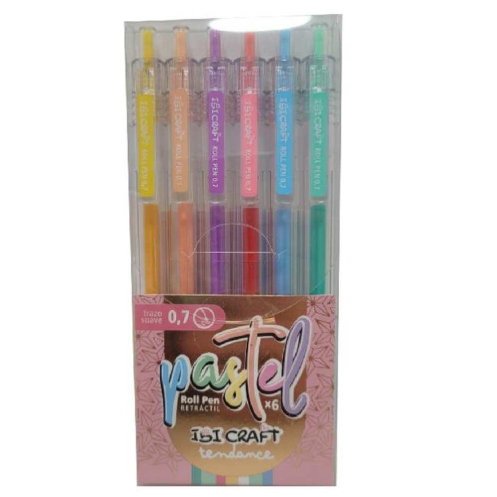 BOLIGRAFO IBI GEL X6 COLORES PASTEL (L30400)