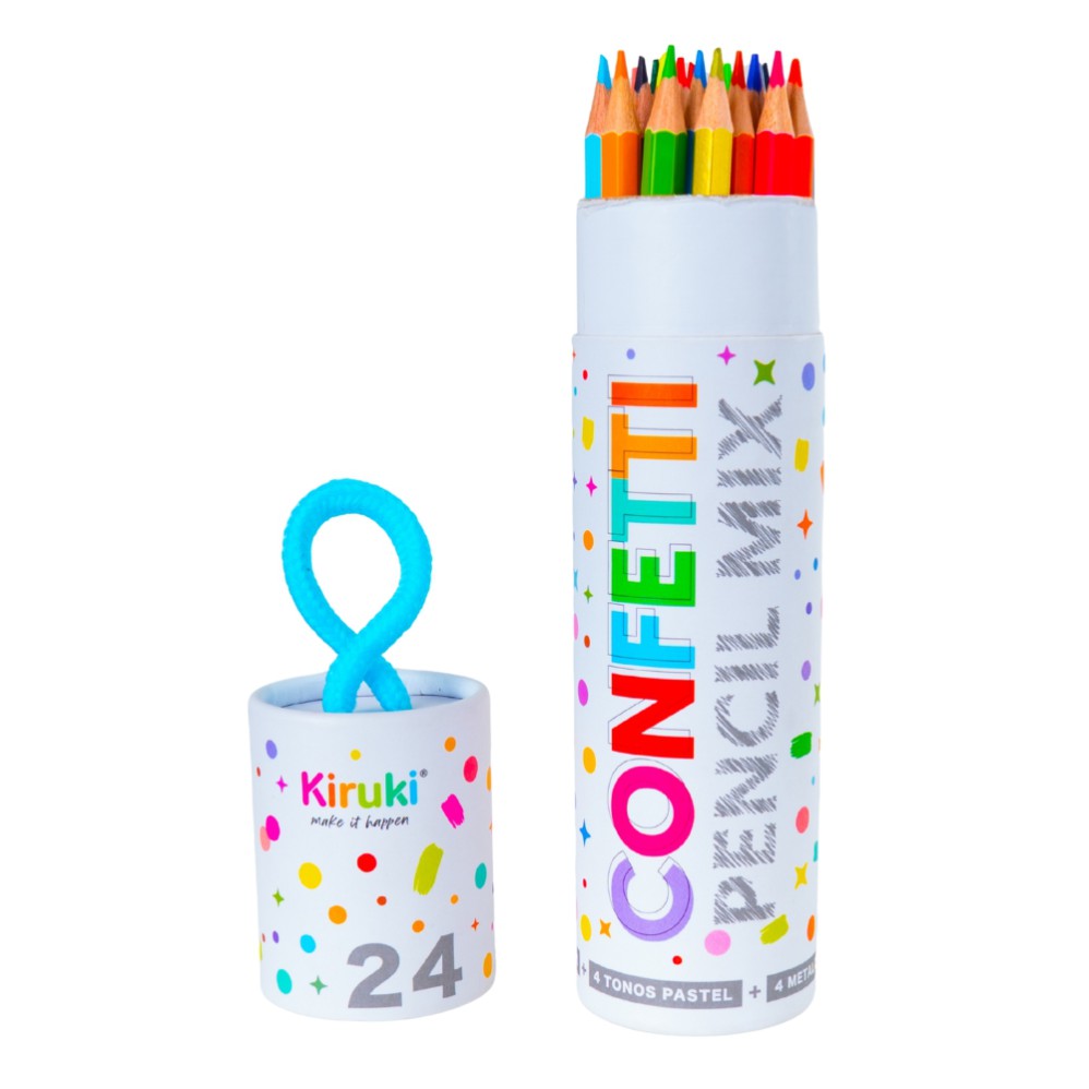 LAPICES DE COLOR KIRUKI TUBO x 24 (L31924)