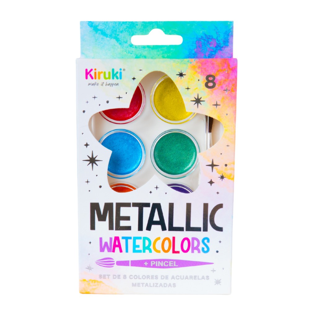 ACUARELA KIRUKI METAL X8 COLORES (L31923)