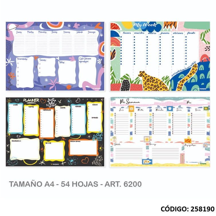 AGENDA 2026 NORPAC ORGANIZADOR PLANNER SEMANAL (L258190)