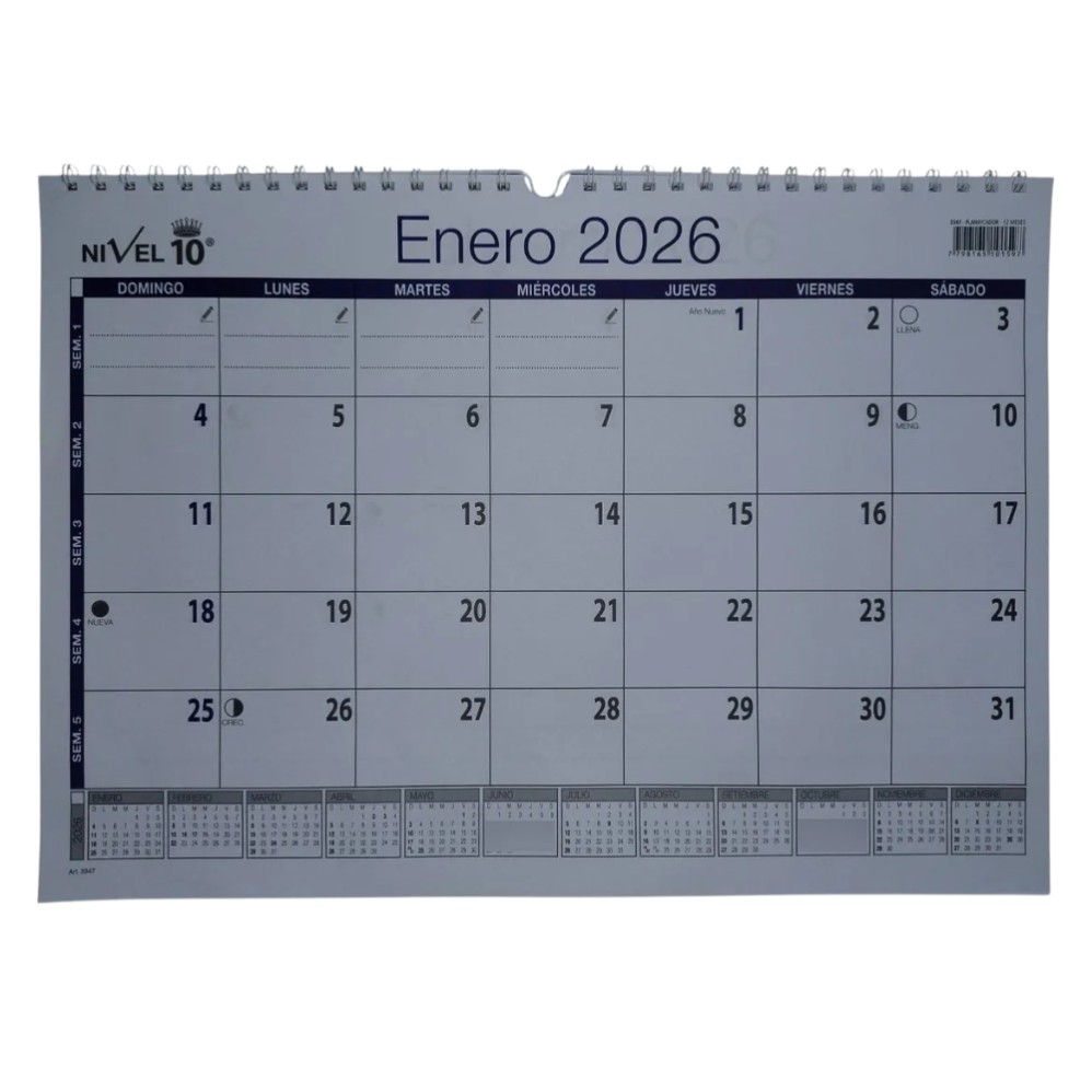 CALENDARIO 2027 MENSUAL 45X32cm. (L16112)