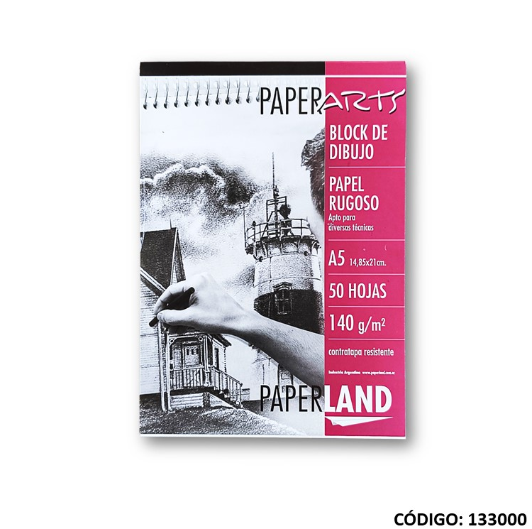 BLOCK DIBUJO A5 PAPERLAND RUGOSO 140gr. (L133000)