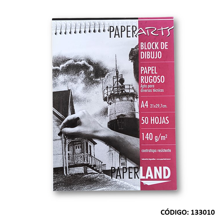 BLOCK DIBUJO PAPERLAND A4 140gr. RUGOSO (L133010)