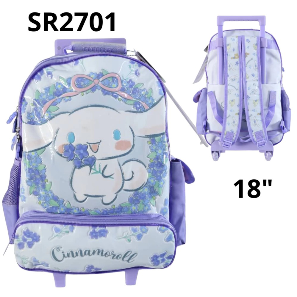 MOCHILA CARRO 18&quot; CRESKO CINNAMOROLL (L32784)