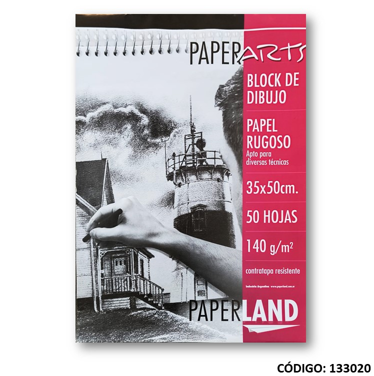 BLOCK DIBUJO PAPERLAND 35x50 140grs.RUGOSO (L133020)