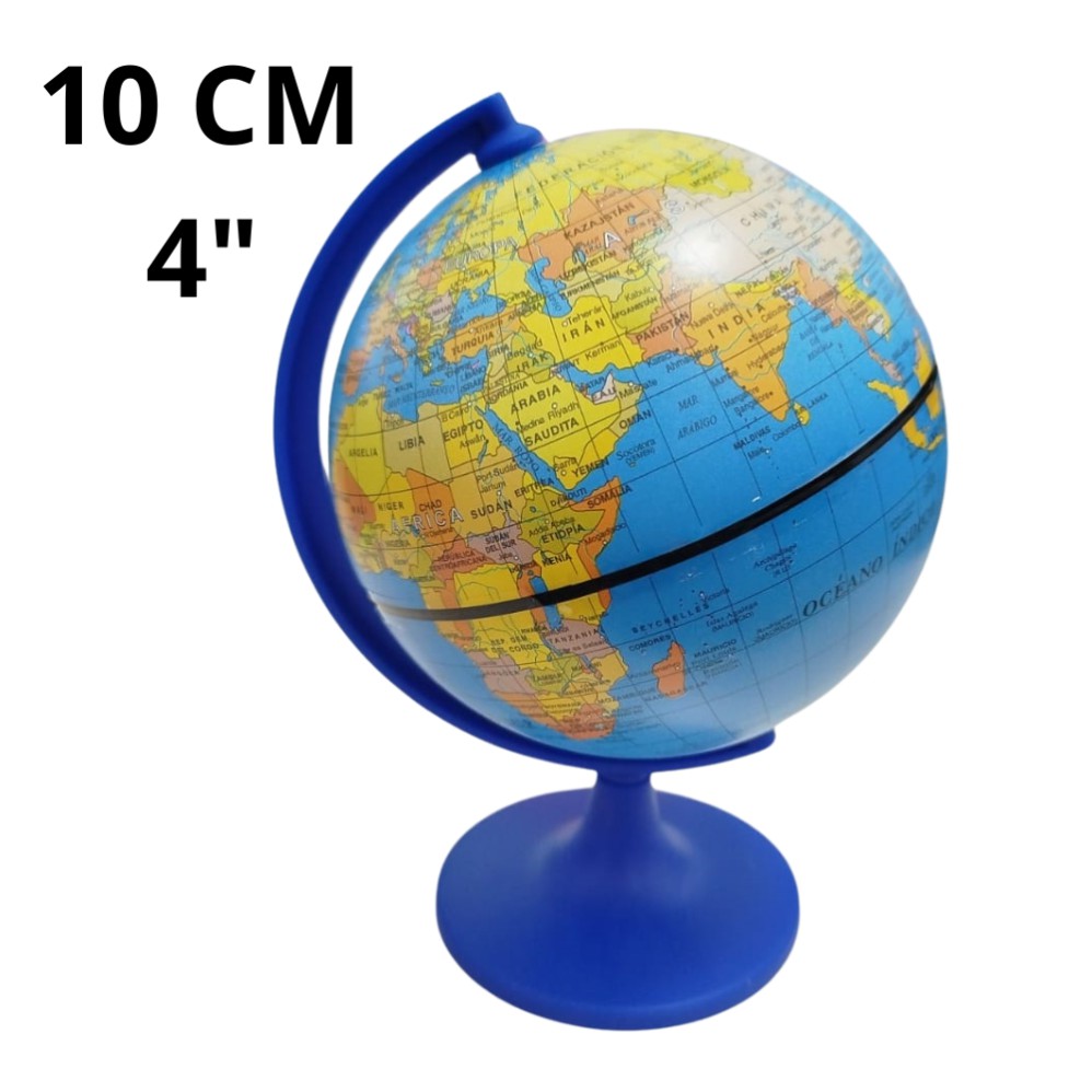 GLOBO TERRAQUEO 10cm. 107W POLITICO BASE PLASTICA (L32788)