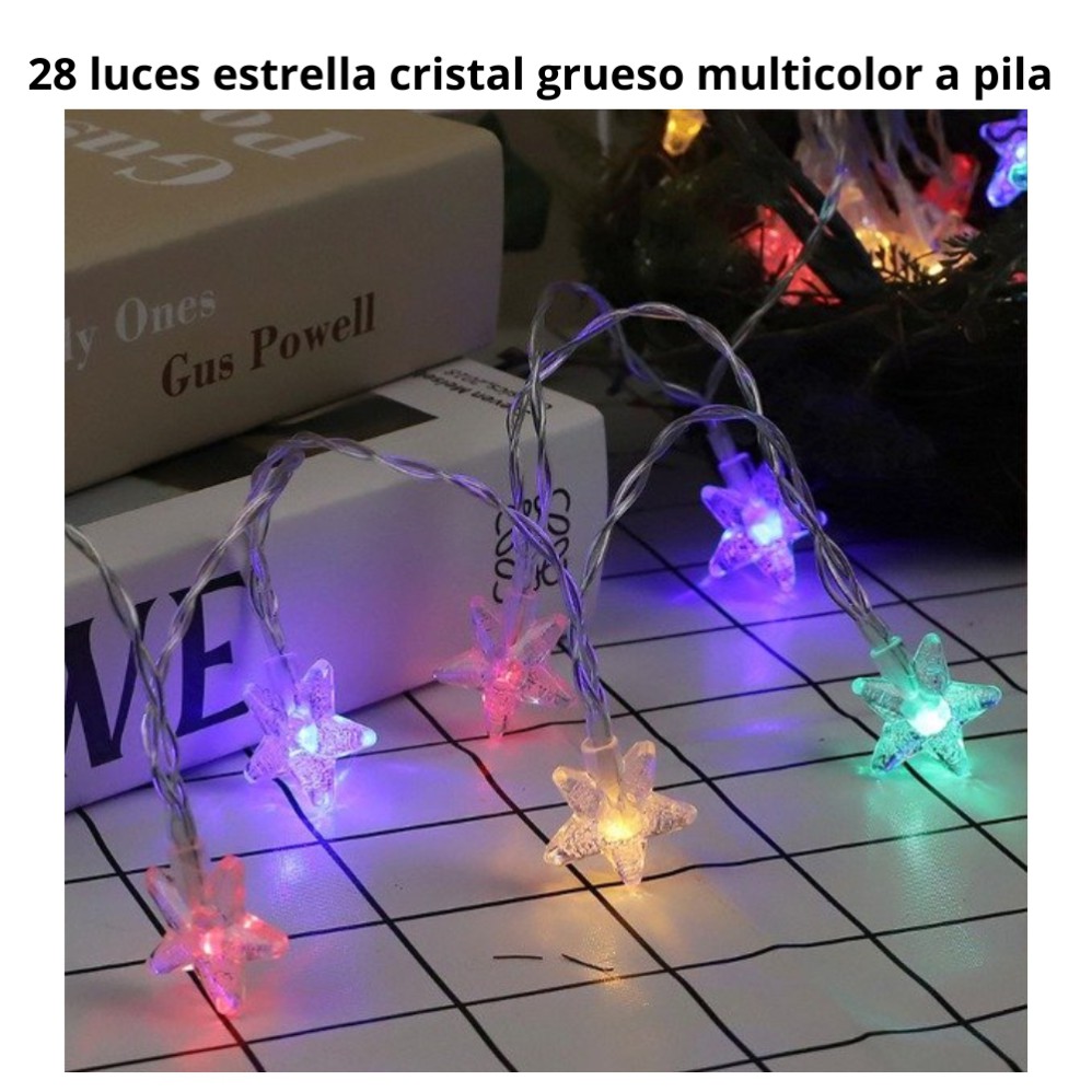 LUZ DE NAVIDAD LED CON FORMA 5m. A PILA (R32430)