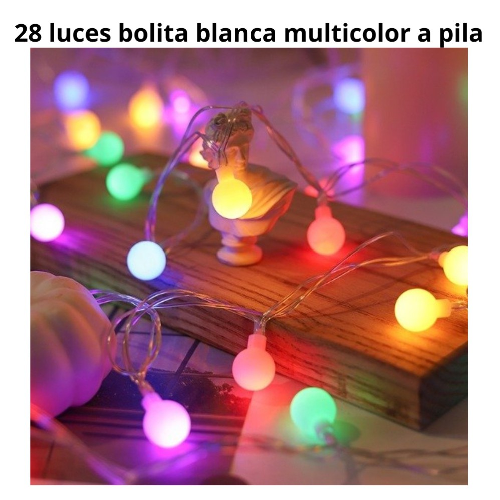 LUZ DE NAVIDAD LED CON FORMA 5m. A PILA (R32432)