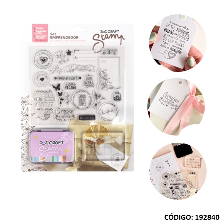 SET SELLO EMPRENDEDOR IBI CRAFT X20 + ACCESORIOS (L192840)