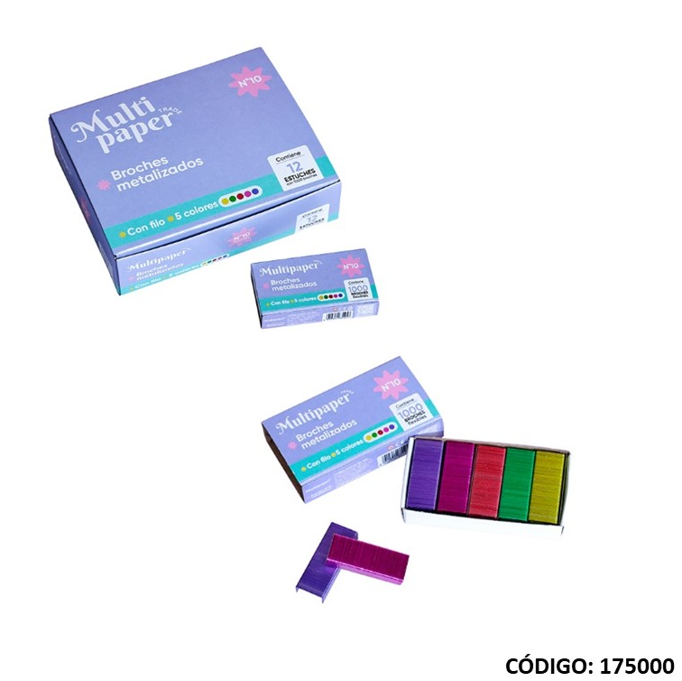 BROCHES MP PARA MQUINA 10/50 METALIZADOS X1000 (L175000)