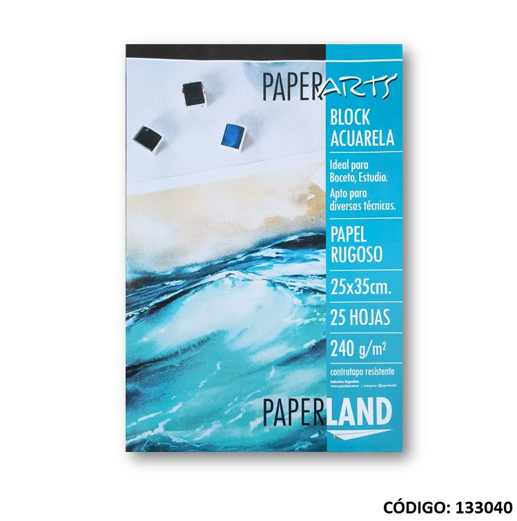 BLOCK ACUARELA PAPERLAND 25x35 240gr. x 25hjs. (L133040)